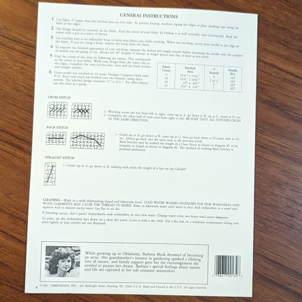 Summer Splendor Floral Cross Stitch Pattern Book - Picture 3 of 3